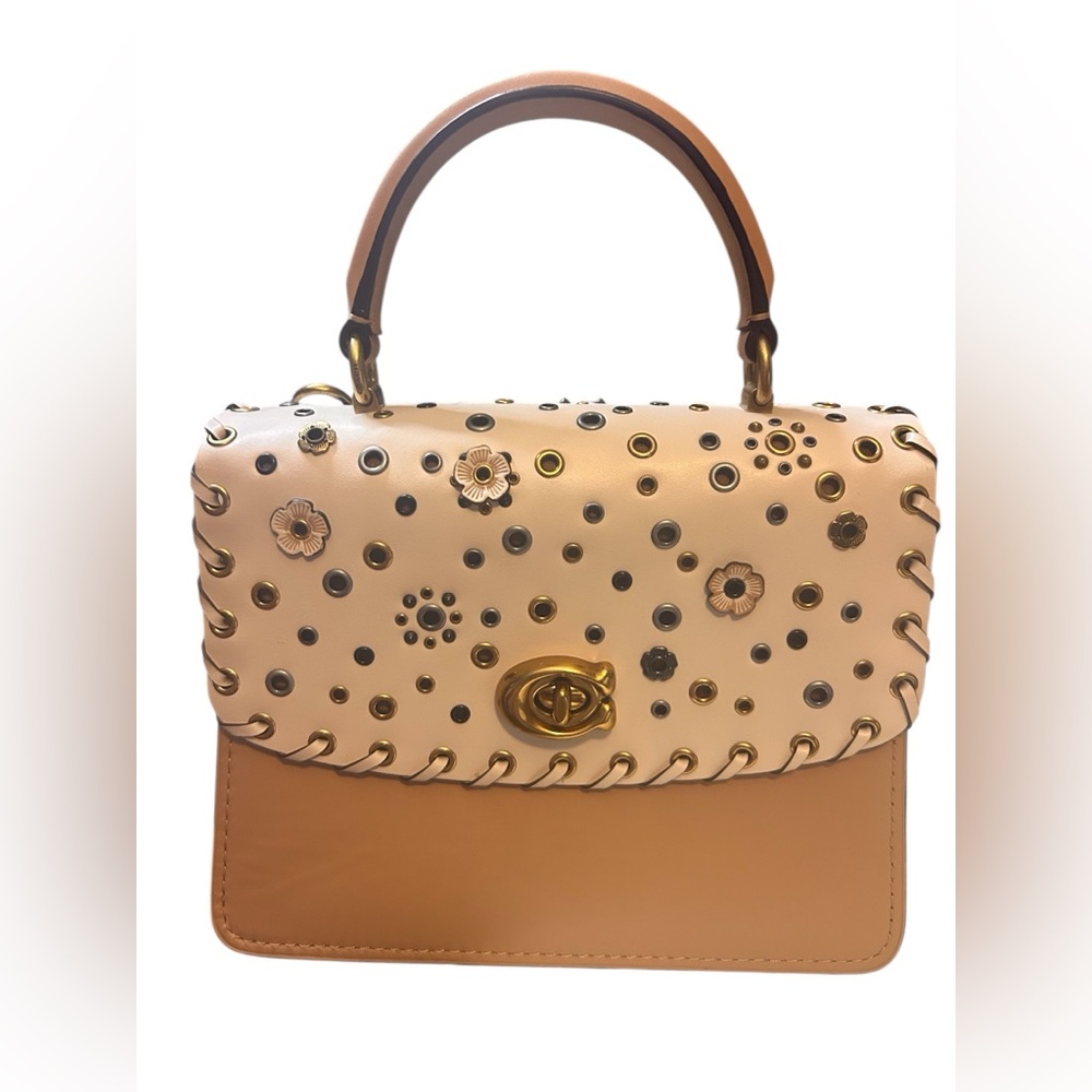 Coach Parker Restored Top Handle Whipstitch